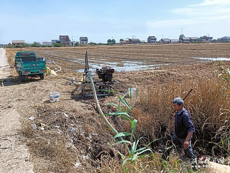 陳濤鎮(zhèn)長(zhǎng)吉村解決地勢(shì)高田塊夏種用水問(wèn)題